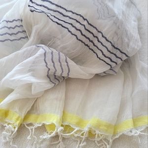 Lightweight Scarf | blue, yellow, white